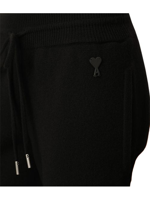 Pantaloni in maglia di lana compatta. Ami Paris | UTR929.KN0192.001 BLACK